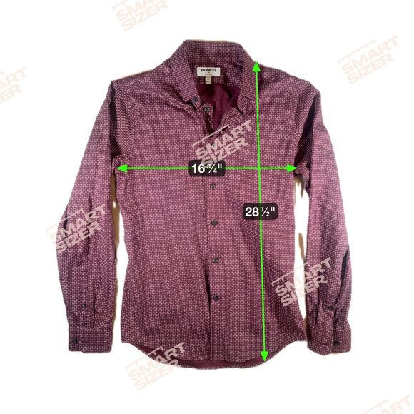 Express Shirt Mens Set of 2 Slim Fit Long Sleeve Button-Up SZ S Polka Dot - Picture 6 of 16